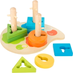 Small foot wooden toy for colors and shapes