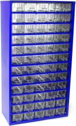 Metallschrank für die Werkstatt mit 60 kleinen Schubladen 30,5 × 55 × 15,5 cm TOKOZ