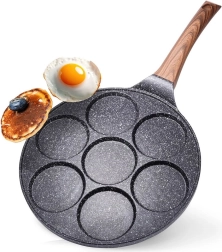 Granit-Pfanne für Eier 7 Öffnungen BLACK&WOOD 26 cm