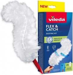 Duster with short handle + 2 replacement Flex & Catch heads