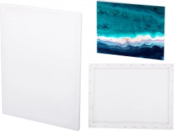 Malelærred på ramme 40 × 50 cm, hvidt, forhåndsgrundet