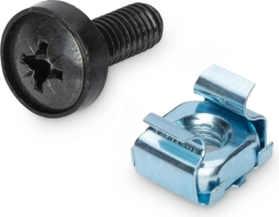 M6 mounting kit for 10" and 19" racks, 50 pcs, black – DIGITUS