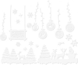 Christmas PVC Window Stickers – Easy-to-remove Glass Decorations