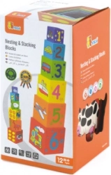 Blocchi di costruzione in legno per bambini dai 12 mesi