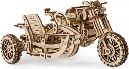 Ugears 3D-puzzel motor met zijspan – mechanisch houten model