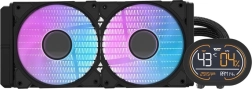 Raffreddamento a liquido CPU Darkflash DH240D v2, 240 mm, ARGB, nero
