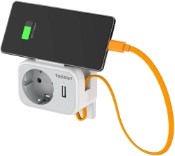 Tessan Wall Socket with USB Ports