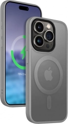hibridni ovitek Frost MAG Cover za iPhone 15 Pro z MagSafe – siv