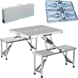 Sklopivi aluminijski kamping piknik stol sa sjedalima