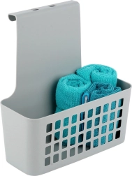 Panier suspendu en plastique pour porte, gris 23,5 × 10 × 24 cm