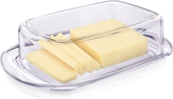 Beurrier en plastique transparent avec couvercle 17,5 × 11,5 × 4,5 cm