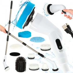 Mocio rotante elettrico e spazzola detergente con 9 testine