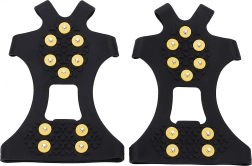 Crampons antidérapants pour chaussures avec pointes métalliques, caoutchouc élastique, taille 39–44