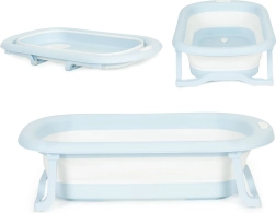 Vasca da bagno pieghevole per bambini con scarico, grigia