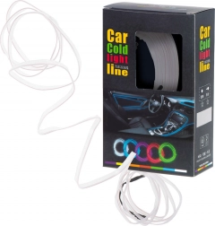 Ambijentalna LED rasvjeta za auto USB / 12 V, traka 5 m – Bijela