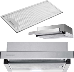 Telescopic kitchen extractor 50 cm stainless steel BERDSEN BT-233 with LED lighting