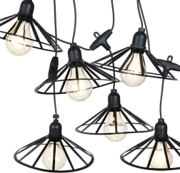 Tuin LED-slinger 5,5 m met 6 lampen, timer, IP44