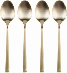 Zlate čajne žličke iz nerjavnega jekla, set 4 kos