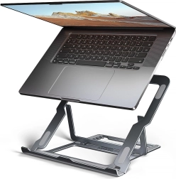 AXAGON Aluminum Laptop Stand 10–17.3" with 8 Positions, Gray