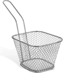 Silver fry basket with handle 19 × 8 × 13.5 cm