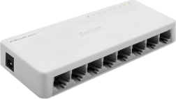 Network Switch 8× RJ45, Gigabit LAN, Qoltec