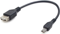 Kabel USB 2.0 OTG USB AF na Micro USB BM 15 cm