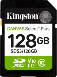 Scheda di memoria SD 128GB Kingston Canvas Select Plus Gen3