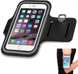 Sportowe etui na ramię na telefon – czarne