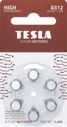 Hearing Aid Batteries TESLA A312/PR41 1.45V 6 pcs