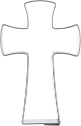 Nerjavno jeklen kalup za piškote križ 6,4 cm