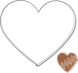 Tagliabiscotti in metallo a forma di cuore 9,5 cm