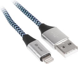 Omrežni kabel USB 2.0 Lightning iPhone črno-moder 1 m