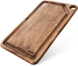 Tagliere in legno di mango 39,5 × 23 cm con scanalatura