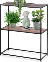 Metal shelving unit 70 × 30.5 × 85 cm, black, 2 shelves