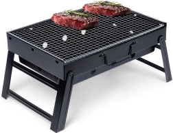 Skládací kufříkový gril na dřevěné uhlí 43 × 29 × 22,5 cm