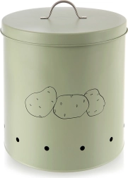 Metalkasse i grøn til kartofler og grøntsager GREENISH 8,7 l