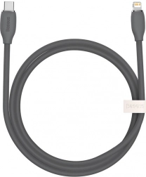 Baseus silikonski hitri polnilni kabel USB‑C na Lightning 20 W 1,2 m črn