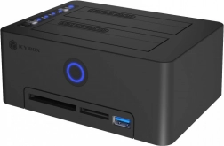Lettore di schede con docking station doppia per SSD/HDD