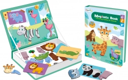 Libro magnetico con animali della safari 47 pezzi