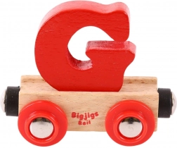 Bigjigs Rail leseni vagon - črka G