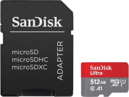 SanDisk Ultra microSDXC 512GB 150MB/s A1 with adapter