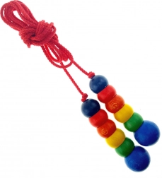 Corda per saltare HESS colorata con impugnature in legno 2,3 m