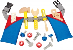 Bino children's tool belt with tools, 17 pieces