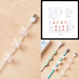 Decoratieve kabelhouder 9 stuks - transparante vlinder