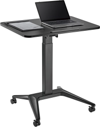 Table mobile pour ordinateur portable avec réglage pneumatique de la hauteur