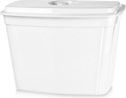 Závěsný kuchyňský koš na odřezky s víkem 4 l bílý