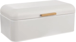 Metalbrødkasse WHITELINE hvid 42 × 24 × 16,5 cm