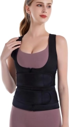 Gilet de fitness en néoprène pour femme pour sculpter la silhouette, taille M, noir