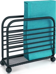 Portatovaglioli in metallo nero 11,5 × 10 cm