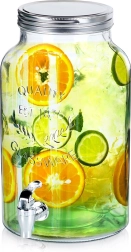 Dispenser per bevande in vetro con rubinetto 6,2 l